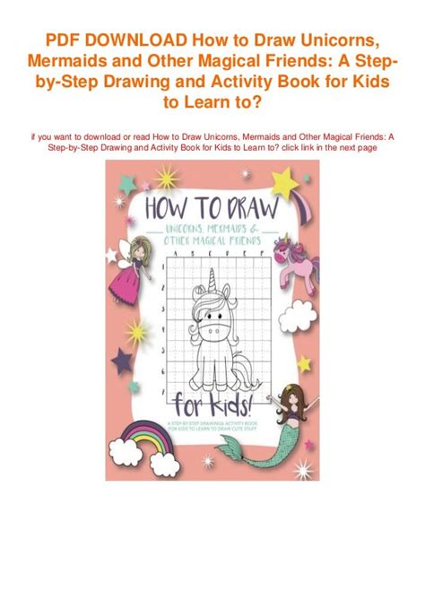 Download How To Draw Unicorns Mermaids And Other Magical Friends A Stepbystep Drawing And Activity Book For Kids To Learn To Draw Cute Stuff By Modern Kid Press
