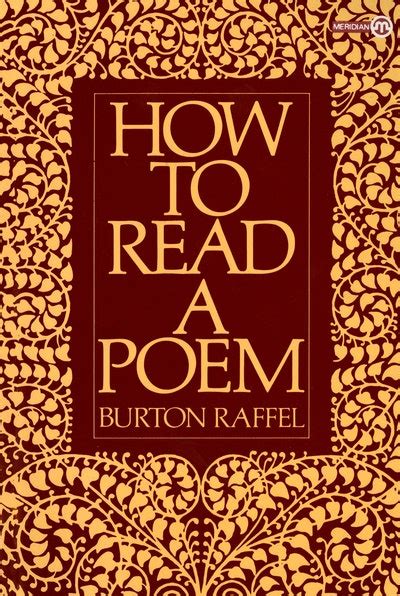 Download How To Read A Poem By Burton Raffel
