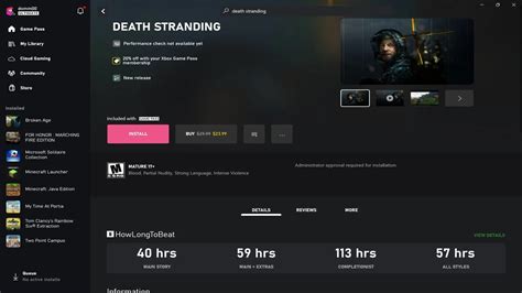 HowLongToBeat has been integrated into the Xbox app on PC 