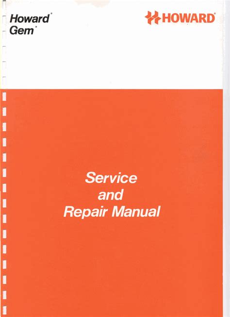 Howard gem rotavator service repair manual. - Manuale del raffreddatore ad aria bajaj.