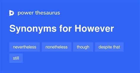 However and regardless are synonyms - Power Thesaurus