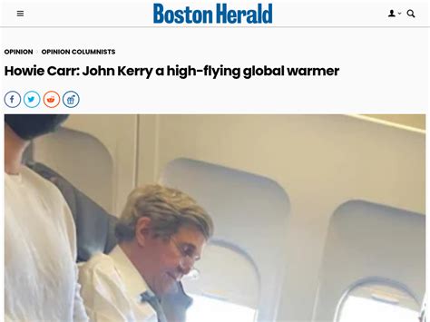 Howie Carr: John Kerry a high-flying global warmer