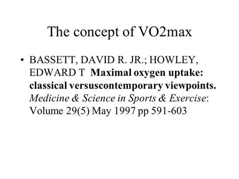 Howley, E.T., Bassett, J.R. and Welch, H.G. (1995) Criteria for …