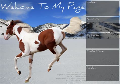 Howrse layout D by FootStuckNDragAlong on DeviantArt