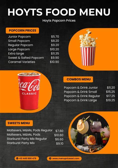 Hoyts greenhills menu. .  ...