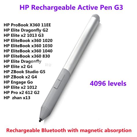 Hp active pen g3 compatibility.  4096 Levels of Pressure Sensitivity - The rechargeable ...