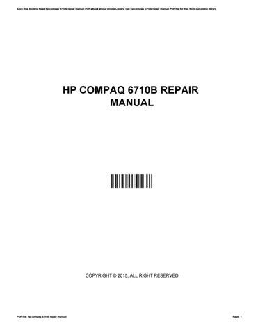 Hp compaq 6710b maintenance service manual. - Vision binocular - diagnostico y tratamiento.