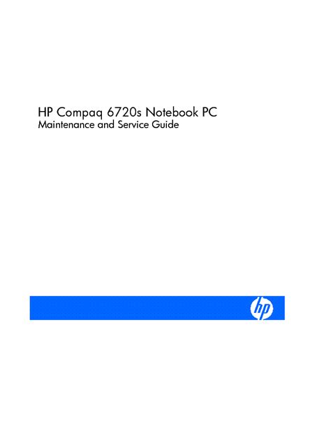 Hp compaq 6720s notebook pc service manual. - Yale forklift mazda fe service manual.
