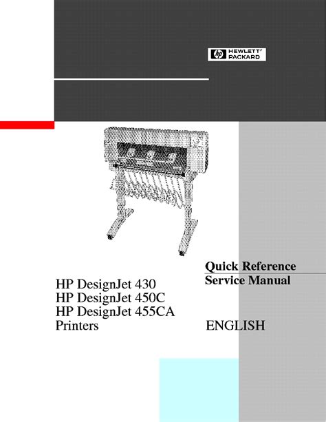 Hp designjet 430 450c 455ca printers service manual. - Honda xr250l xr250r xr400r86 03 bedienungsanleitung werkstatt.
