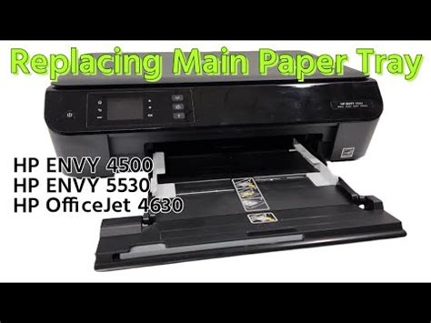 Hp envy 4500 paper tray extender stuck.  Remove Printed Pages: If there ...