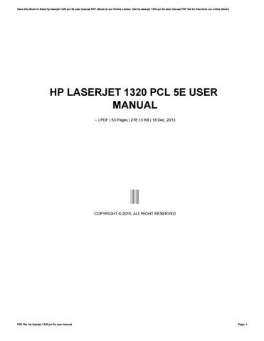 Hp laserjet 1320 pcl 5e user manual. - Harman kardon avr 360 230 service manual.