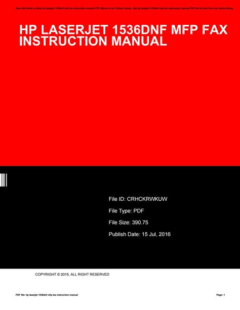 Hp laserjet 1536dnf mfp fax instruction manual. - Simplified design of microprocessor supervisory circuits.