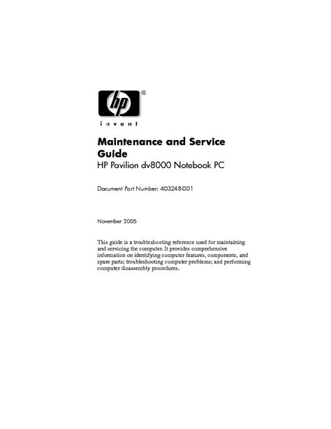 Hp pavilion dv 8000 service manual. - Truman scientific guide to pest control.