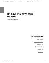 Hp pavilion dv7t 7000 service manual. - Trainer kit manual for angle demodulation.
