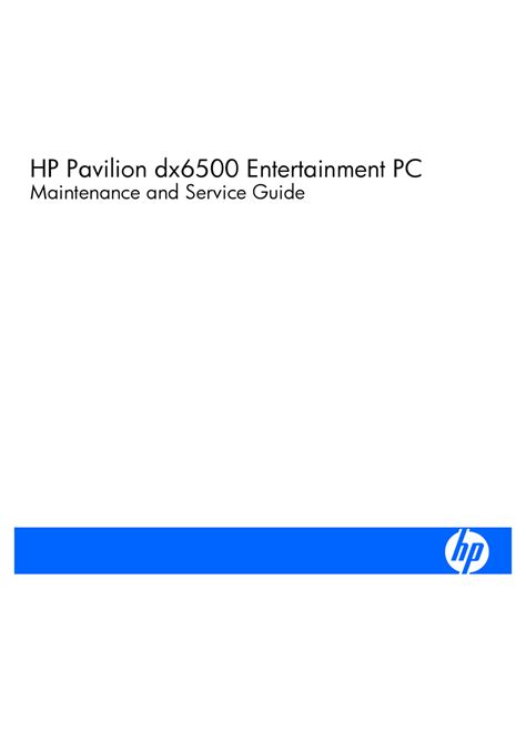 Hp pavilion dx6500 notebook service and repair guide. - Expected returns an investor 39 s guide.