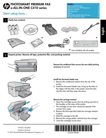 Hp photosmart premium c410 series user manual. - Genie intellicode garage door opener installation manual.