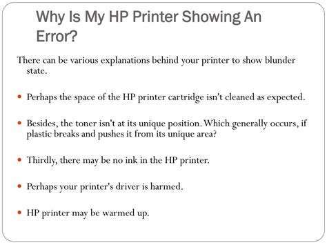 Hp printer in error mode