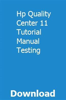 Hp quality center 11 tutorial manual testing. - Briggs and stratton 12015 parts manual.