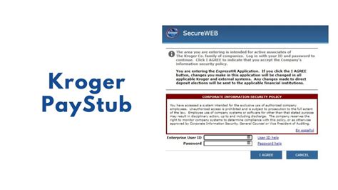 SecureWEB Login. The area you are entering is intended for active associates of The Kroger Co. family of companies. Log in with your ID and password to continue. Click I AGREE to indicate that you accept the Company's information security policy. You are entering the ExpressHR Application. If you click the I AGREE button, changes you make in ... . 
