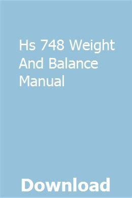 Hs 748 weight and balance manual. - Deutsche porzelanmarken von 1708 bis heute.
