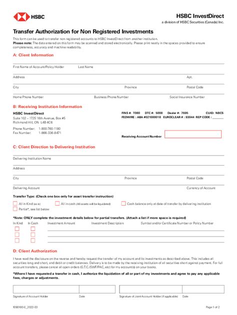 Hsbc Fund Transfer Form - signNow