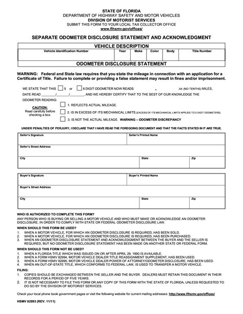 (zip) WHO IS AUTHORIZED TO COMPLETE THIS FORM? ANY PERSON WHO IS BUYING OR SELLING A MOTOR VEHICLE AND WHO MUST MAKE OR ACKNOWLEDGE AN ODOMETER DISCLOSURE, IN ORDER TO COMPLY WITH STATE OR FEDERAL ODOMETER DISCLOSURE LAW. WHEN SHOULD THIS FORM BE USED? 1. WHEN A MOTOR VEHICLE, FOR WHICH AN ODOMETER DISCLOSURE IS REQUIRED, HAS BEEN SOLD. 2.. 