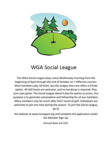 Hours Monday: 8 AM to 5 PM Friday Playday. Live the Good Life . To join the MGA, go to our website at www.hsvmga18.com and complete an application. Paper applications are available at most HSV Pro Shops The HSV Mens Nine Hole Golf Association play 9 holes most Fridays with morning tee times March through October. Diamante Golf & Country Club.
