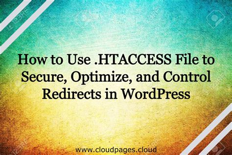 Htaccess direct. htaccess file to control redirects, security rules, and ...