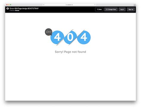 Html Css Bootstrap 404 Error Page