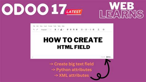 Html field in odoo 17