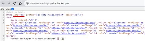 Html of instagram.  Note: You should always include the lang attribute i...
