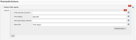 Html publisher plugin jenkins.  mvn command – clean test I know that ...