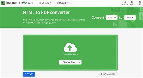 Html to docx.  With online-convert.  You can also adjust the quality, size, OCR met...