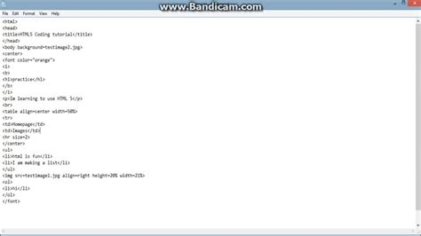 Html5 Tutorial Part 4 Tables and Font Color YouTube