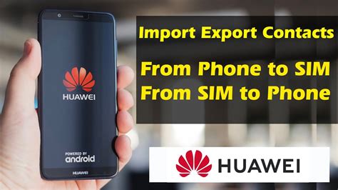 Huawei P20 - Copy contacts between your SIM and your phone