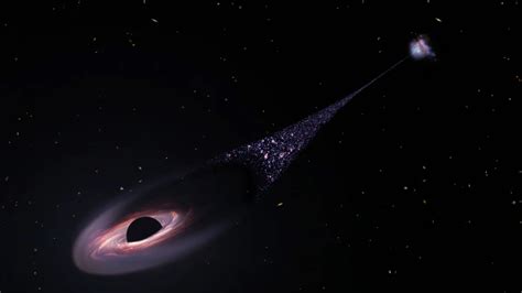 Hubble Observes Runaway Black Hole Leaving A Trail of Stars