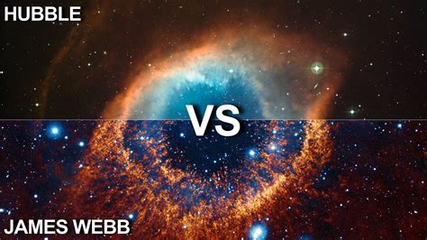 Hubble vs webb. Dec 26, 2021 · Moreover, the mirror of Hubble is much smaller at 2.4 meters in diameter, and its corresponding collecting site is 4.5 m2, giving its successor roughly 6.25 times more collecting site. Webb will ... 