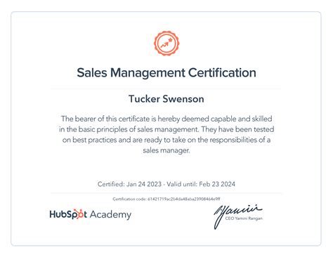 Hubspot academy sales management. .  ...