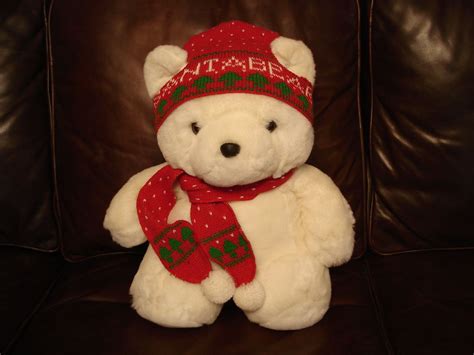 Hudson's santa bears. Dayton Hudson Santa Bear Pilot 1987 Vintage White Teddy Bear Christmas Plush. Pre-owned, acceptable condition. Bear is in good shape, jacket and helmet are rough. Goggles are missing. Please see pictures and contact me with questions. 