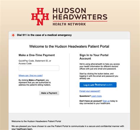 Hudson headwater patient portal. Call 1-855-650-0112 or click here to learn more. Hudson Headwaters participates in most major insurers including Medicare & Medicaid. We welcome all patients regardless of insurance status & offer billing & financial assistance through budget agreements including a sliding fee discount for medical, dental & other services. In need of assistance? 