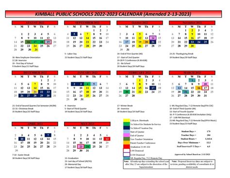 Hufsd Calendar 22 23
