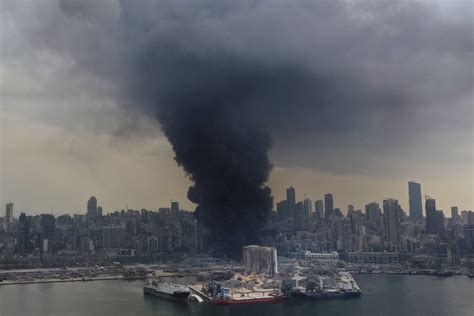 Huge fire breaks out at Beirut port a month after explosion - WTHR