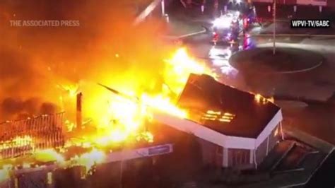Huge fire destroys New Jersey church, draws 150 firefighters