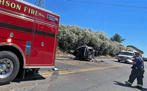 Nov 3, 2023 · One of the two drivers involved, a 21-year-old Hughson woman, was ejected in the crash. Medics pronounced her dead at the scene, police said. . 