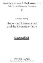 Hugo von hofmannsthal und die zwanziger jahre. - New leyland tractor operator manual ley o 272.