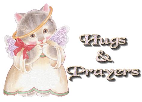 Hugs and prayers gif. Religious Sympathy Images. May Love Surround You Enough To Take Your Pain Away – Our Deepest Condolences. May their soul rest in peace. Matthew 5:4 – Blessed are those who mourn, for they will be comforted. May God Give Her Soul Eternal Peace – Our Prayers for God’s comfort are with you and your family right now. 