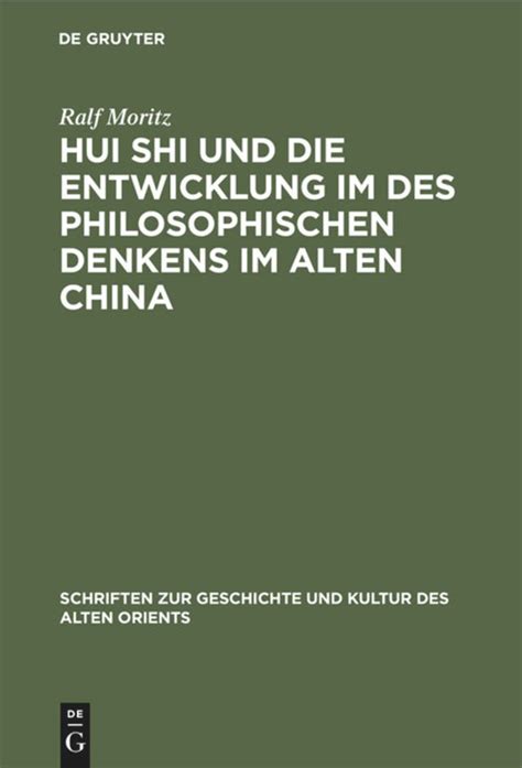 Hui shi und die entwicklung des philosophischen denkens im alten china. - Conhecer e o saber em francis bacon, o.