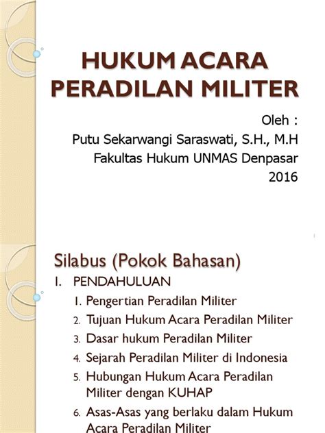 Hukum Acara Peradilan Militer PDF - Scribd