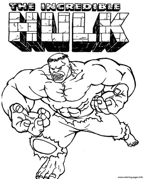 Hulk Printable Coloring Pages
