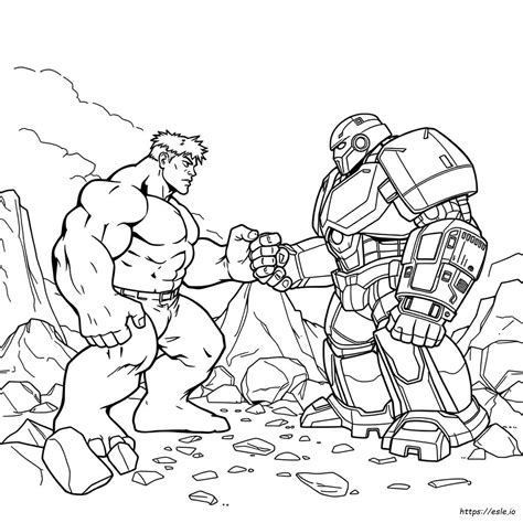 Hulkbuster Contra Hulk boyama. 